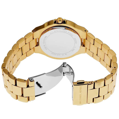 Michael Kors MK7404 Lenox Women’s Black Dial Gold Stainless Steel Watch