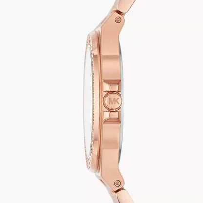 Michael Kors MK4372 Women’s Rose Gold Dial Rose Gold Stainless Steel Crystal MK Logo Watch