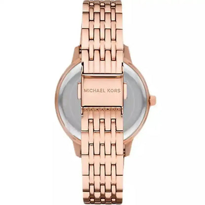 Michael Kors MK4372 Women’s Rose Gold Dial Rose Gold Stainless Steel Crystal MK Logo Watch