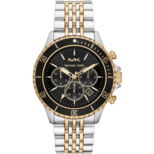 Michael Kors MK8872 Men’s Black Dial Two-Tone Stainless Steel Chronograph Watch