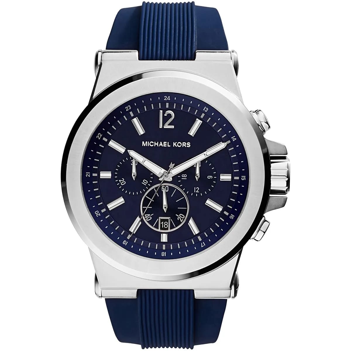 Michael Kors MK8303 Men’s Navy Blue Dial Blue Rubber Strap Chronograph Watch