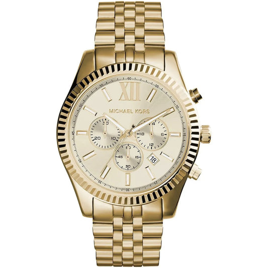 Michael Kors MK8281 Men’s Gold Dial Gold Stainless Steel Chronograph Watch