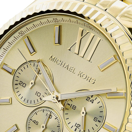 Michael Kors MK8281 Men’s Gold Dial Gold Stainless Steel Chronograph Watch
