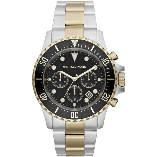 Michael Kors MK8311 Men’s Black Dial Two-Tone Stainless Steel Everest Chronograph Watch