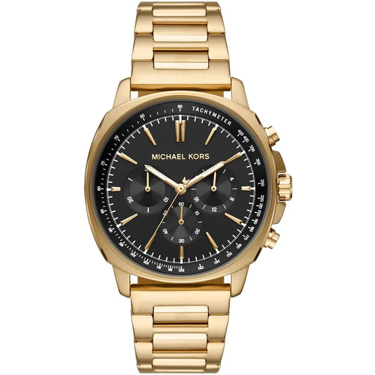Michael Kors MK8969 Men’s Black Dial Gold Stainless Steel Sullivan Chronograph Watch