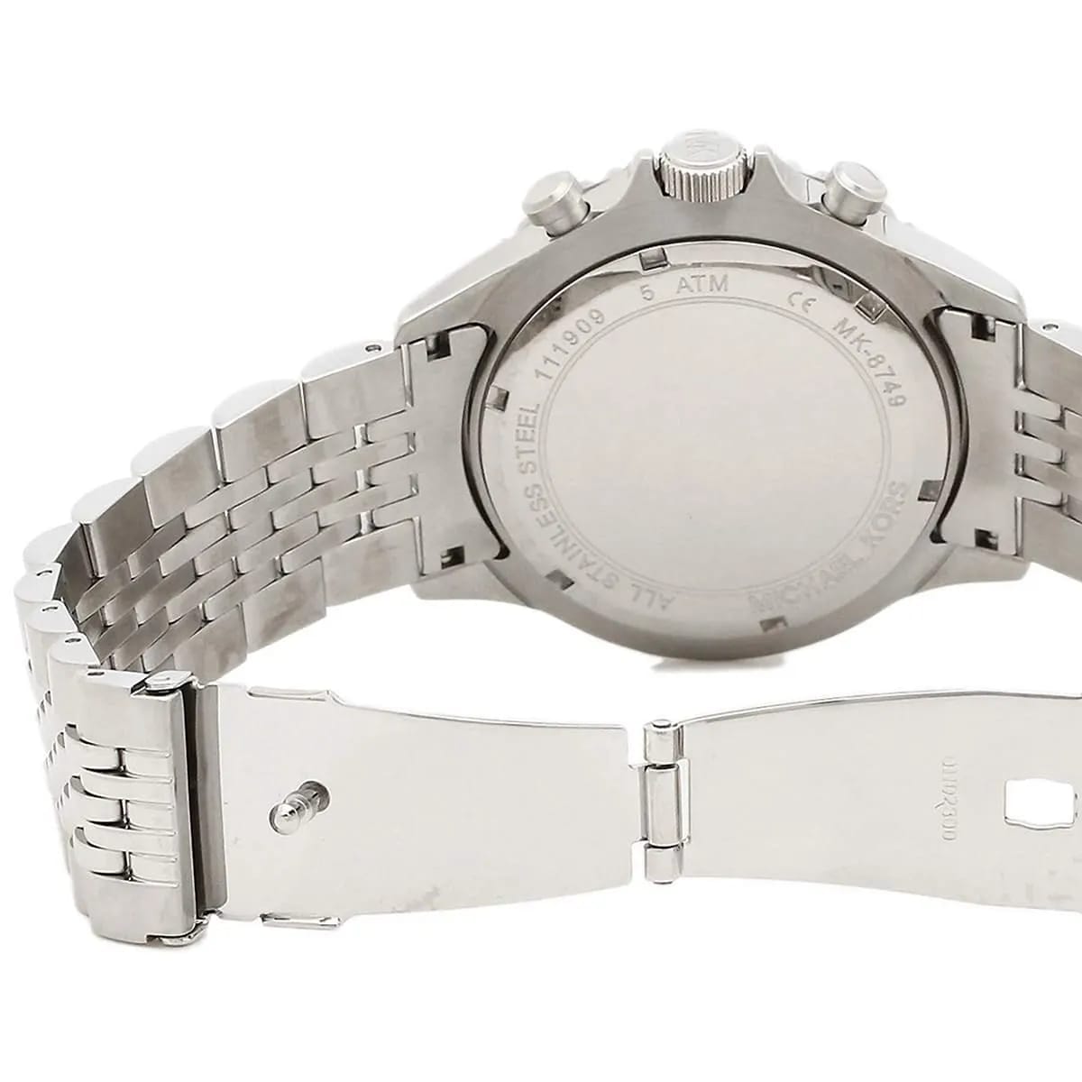 Michael Kors MK8749 Men’s Black Dial Silver Stainless Steel Bayville Chronograph Watch