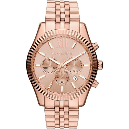 Michael Kors MK8319 Men’s Rose Gold Dial Rose Gold Stainless Steel Lexington Chronograph Watch