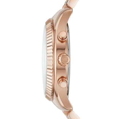 Michael Kors MK8580 Men’s Crystal Dial Rose Gold Stainless Steel Lexington Chronograph Watch