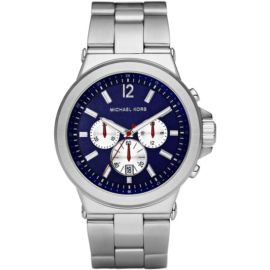 Michael Kors MK8171 Men’s Blue Dial Silver Stainless Steel Dylan Chronograph Watch