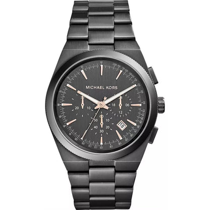 Michael Kors MK8403 Men’s Black Dial Gunmetal Stainless Steel Channing Chronograph Watch