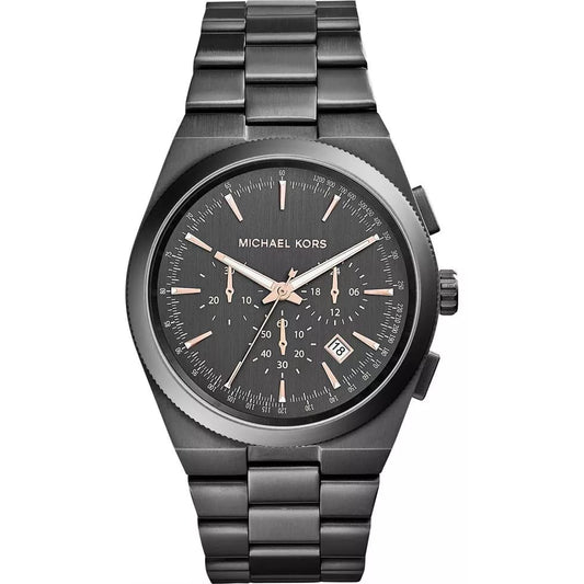 Michael Kors MK8403 Men’s Black Dial Gunmetal Stainless Steel Channing Chronograph Watch