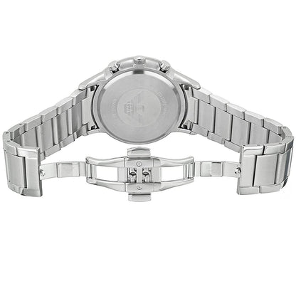 Emporio Armani AR2448 Men’s Blue Dial Stainless Steel Renato Chronograph Watch