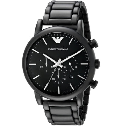 Emporio Armani AR1895 Men’s Black Dial Stainless Steel Luigi Chronograph Watch