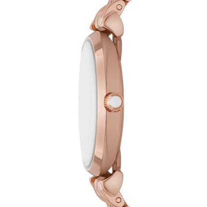 Emporio Armani AR11446 Women’s Silver Crystal Dial Rose Gold Gianni T-Bar Watch