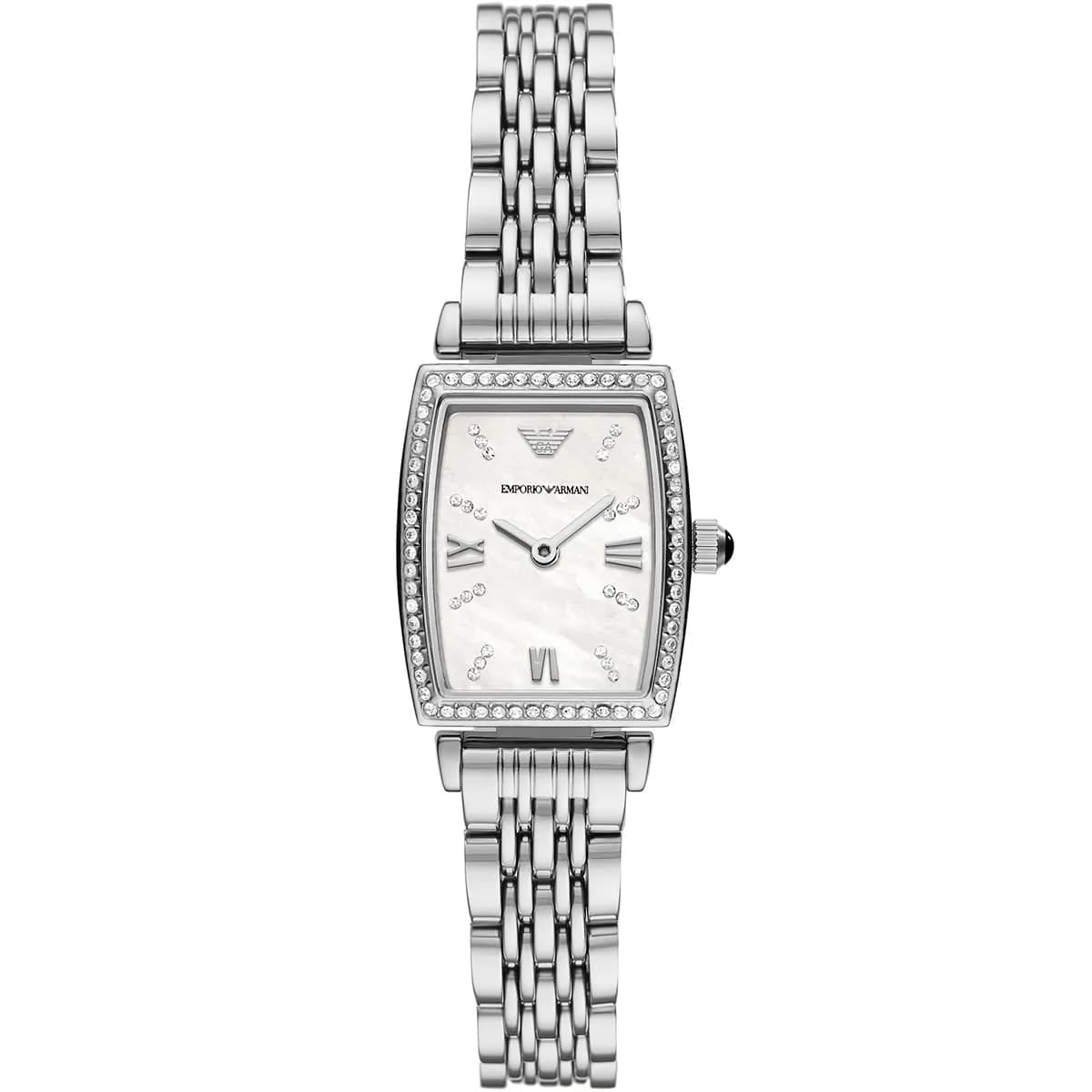 Emporio Armani AR11405 Women’s Mother of Pearl Dial Silver Stainless Steel Gianni T-Bar Watch