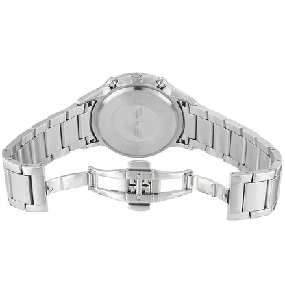 Emporio Armani AR2458 Men’s Silver Dial Stainless Steel Renato Large Chronograph Watch