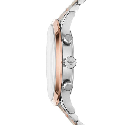 Emporio Armani AR11209 Men’s White Dial Two-Tone Stainless Steel Giovanni Watch