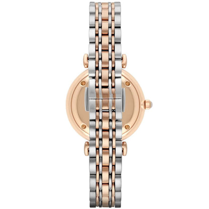 Emporio Armani AR1683 Women’s Mother of Pearl Dial Two-Tone Stainless Steel Gianni T-Bar Watch