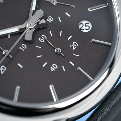 Emporio Armani AR1735 Men’s Grey Dial Grey Leather Chronograph Watch