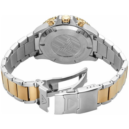 Emporio Armani AR11586 Men’s Green Dial Two-Tone Stainless Steel Diver Chronograph Watch
