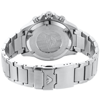Emporio Armani AR11360 Diver Chronograph Black Dial Silver Stainless Steel Men's Watch