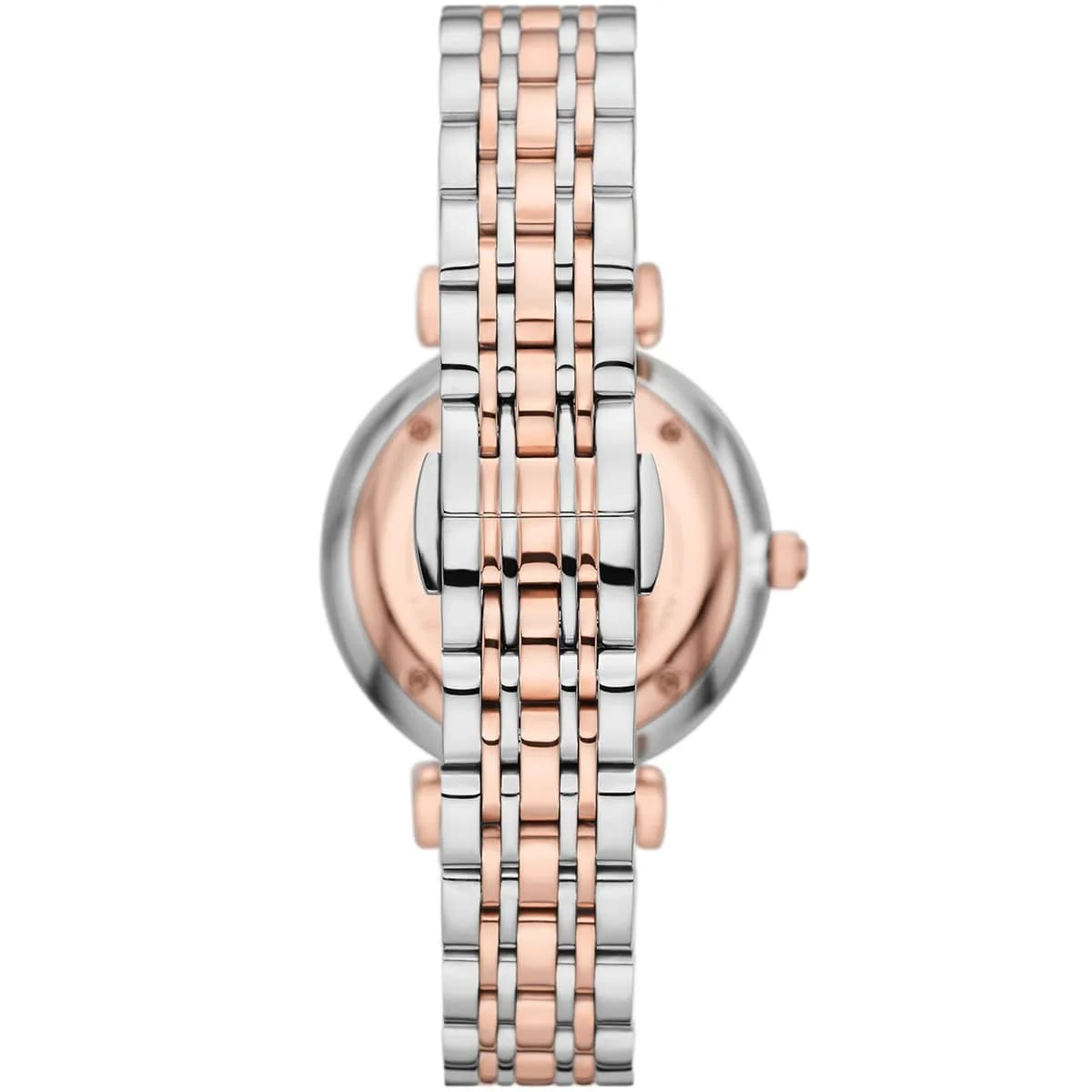 Emporio Armani Gianni T-Bar AR11537 Women's Two-Tone Crystal Encrusted Dial Luxury Watch