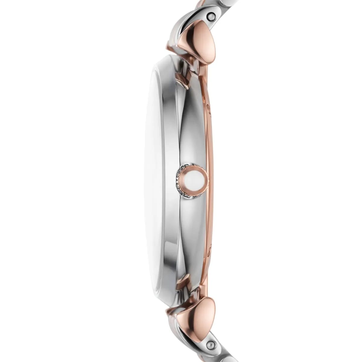Emporio Armani Gianni T-Bar AR11537 Women's Two-Tone Crystal Encrusted Dial Luxury Watch