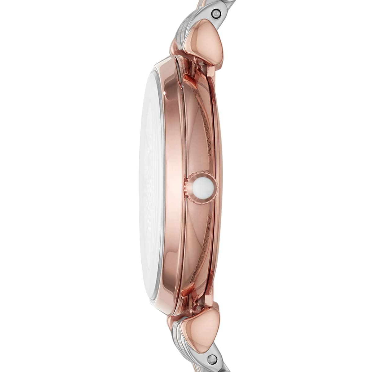 Emporio Armani Gianni T-Bar AR11537 Women's Two-Tone Crystal Encrusted Dial Luxury Watch