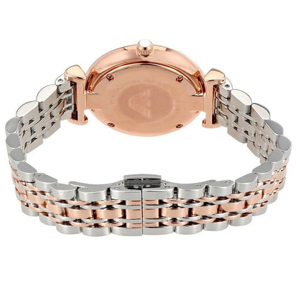Emporio Armani Gianni T-Bar AR1840 Women's Rose Gold-Tone Luxury Watch