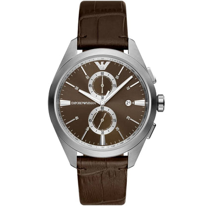 Emporio Armani Claudio AR11482 Men's Chronograph Brown Dial Brown Leather