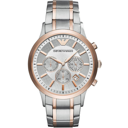 Emporio Armani Renato AR11076 Two-Tone Silver Dial Watch