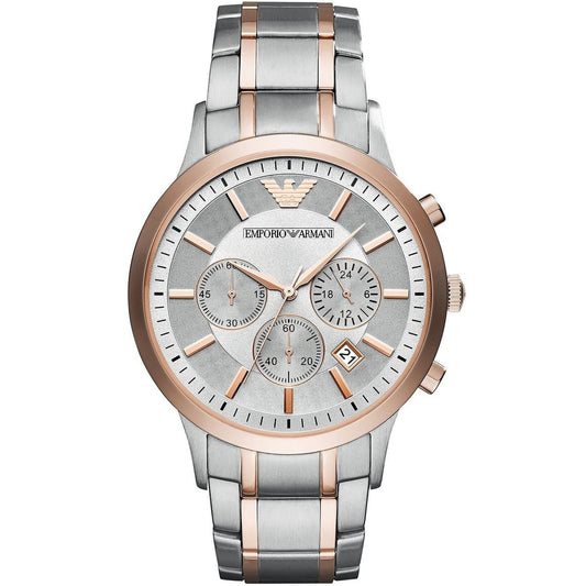 Emporio Armani Renato AR11076 Two-Tone Silver Dial Watch