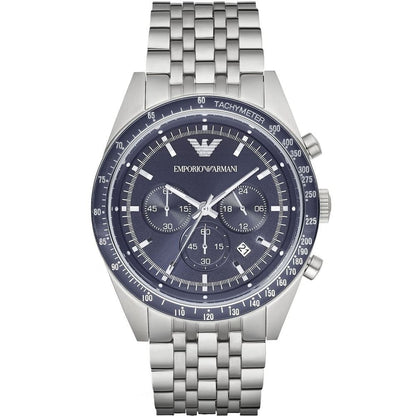 Emporio Armani Tazio AR6072 Blue Dial Chronograph Watch