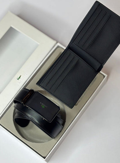 LC Leather Wallet-Belt Set For Men 20#