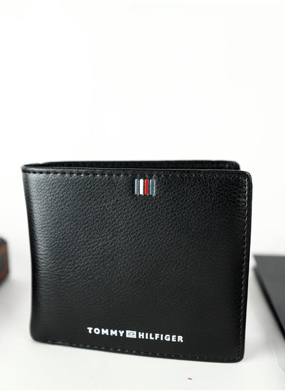 TH Black Leather Wallet For Men 1#