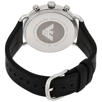 Emporio Armani Aviator AR11143 Black Leather Chronograph Watch