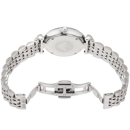 Emporio Armani Gianni T-Bar AR11445 Full Crystal Silver Dial Watch