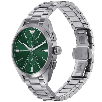 Emporio Armani Claudio AR11480 Green Dial Silver Watch