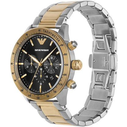 Emporio Armani Mario AR11521 Two-Tone Gold Silver Chronograph Watch