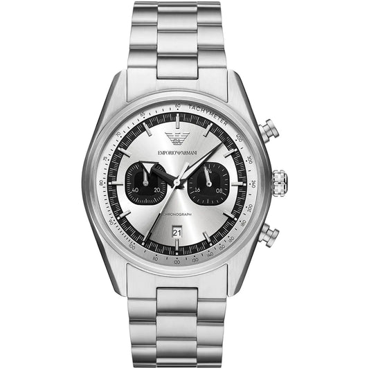 Emporio Armani Racer AR11636 Silver Dial Metal Men's Watch