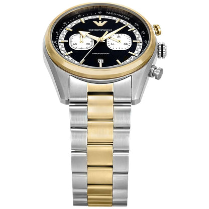 Emporio Armani Racer AR11678 Two-Tone Black Dial Metal Men's Watch