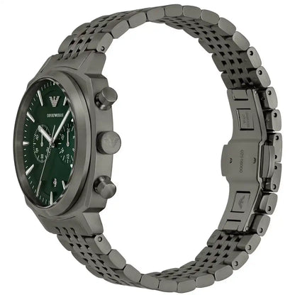 Emporio Armani Carlo Chronograph AR11689 Gunmetal Green Dial Men's Watch