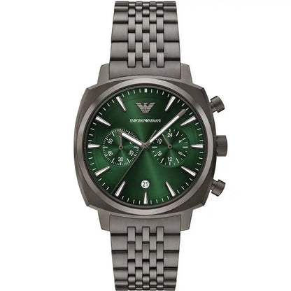 Emporio Armani Carlo Chronograph AR11689 Gunmetal Green Dial Men's Watch