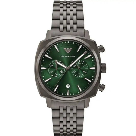 Emporio Armani Carlo Chronograph AR11689 Gunmetal Green Dial Men's Watch