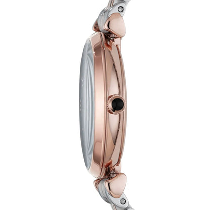 Emporio Armani Gianni T-Bar AR1725 Two-Tone Silver & Rose Gold Watch