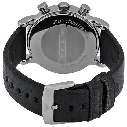 Emporio Armani Luigi AR1810 White Dial Black Leather Watch