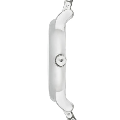 Emporio Armani Luigi AR1854 White Dial Silver Steel Watch