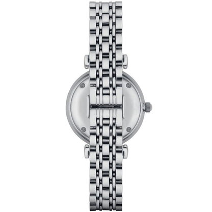 Emporio Armani AR1908 Women’s White Dial Silver Stainless Steel Gianni T-Bar Watch