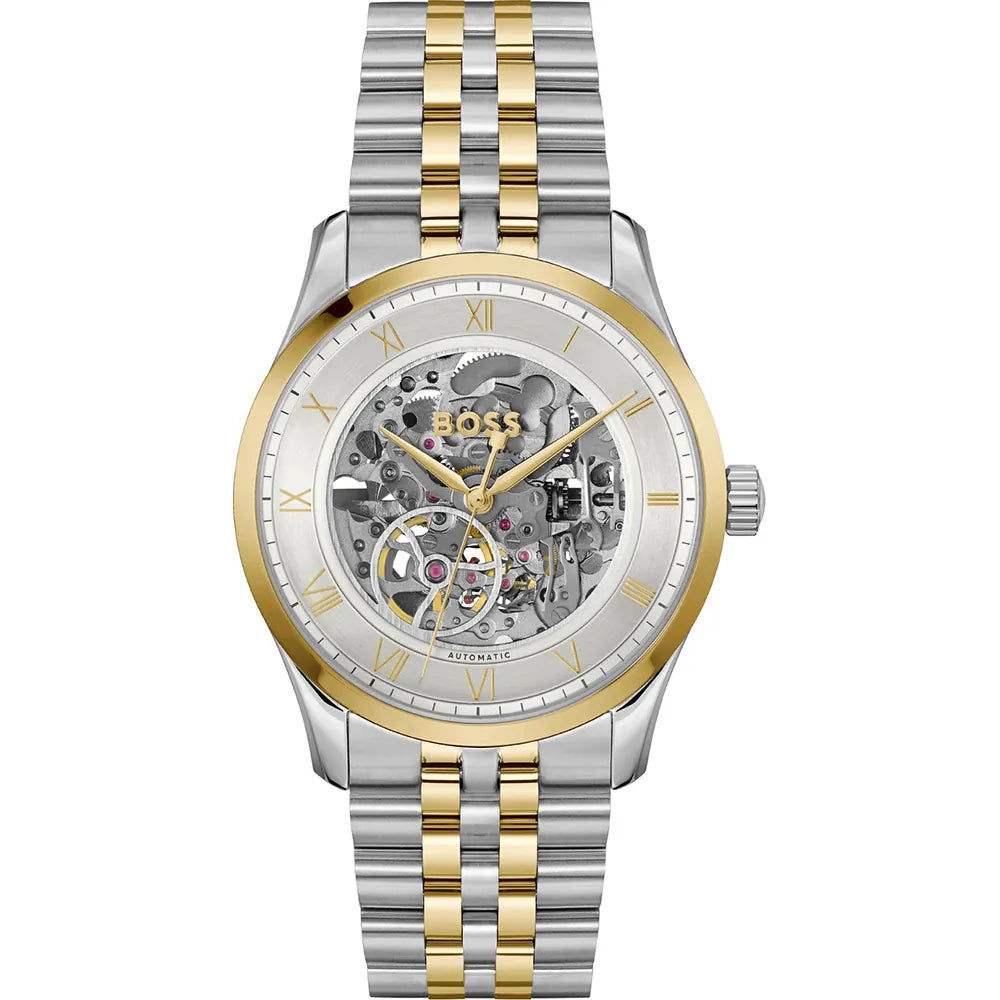 Emporio Armani Antonio AR60092 Two-Tone Automatic Skeleton Men's Watch