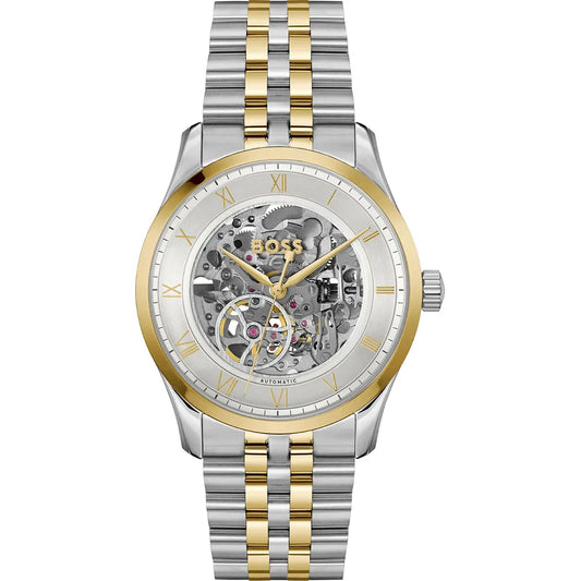 Emporio Armani Antonio AR60092 Two-Tone Automatic Skeleton Men's Watch